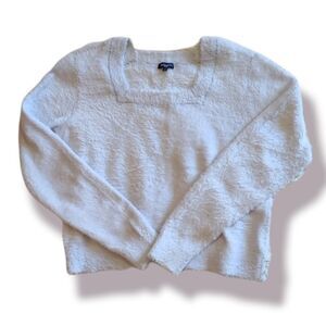 Splendid Eyelash Light Blue Cropped Sweater Large